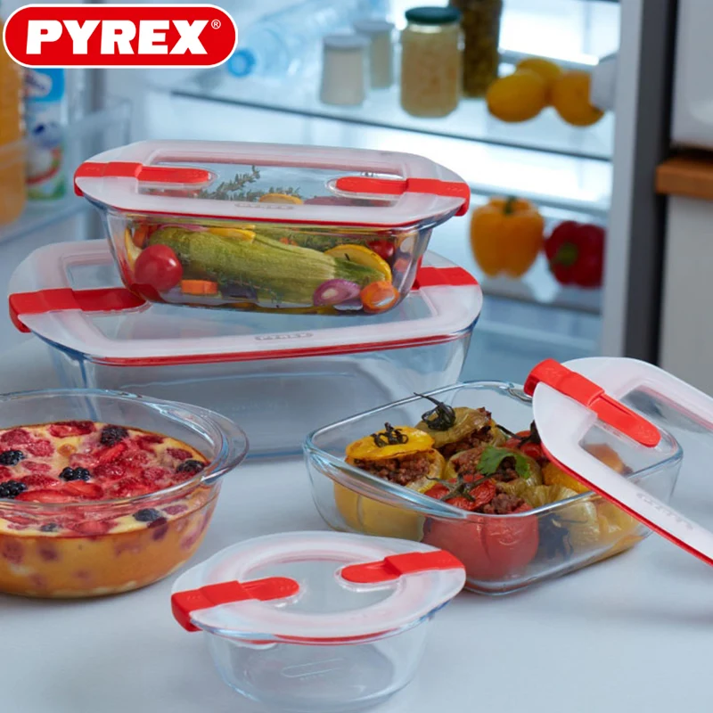 Cook & Heat Contenitore Per Alimenti Rettangolare In Vetro Borosilicato Con Coperchio con valvola a vapore