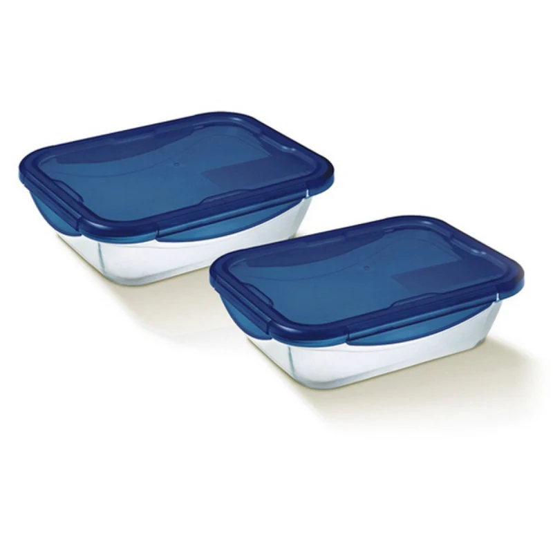 Cook & Go Set Contenitori Per Alimenti In Vetro Borosilicato - Set 2 Pz