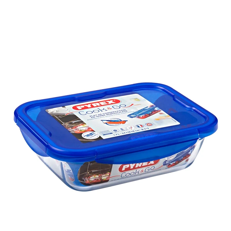 Cook & Go Contenitore Per Alimenti Ermetico Rettangolare In Vetro Borosilicato