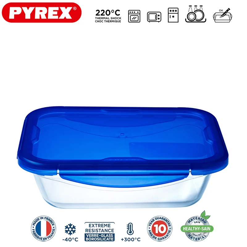 Cook & Go Contenitore Per Alimenti Ermetico Rettangolare In Vetro Borosilicato