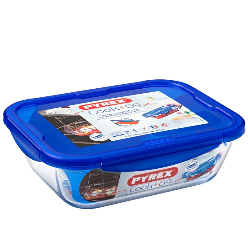 Cook & Go Contenitore Per Alimenti Ermetico Rettangolare In Vetro Borosilicato