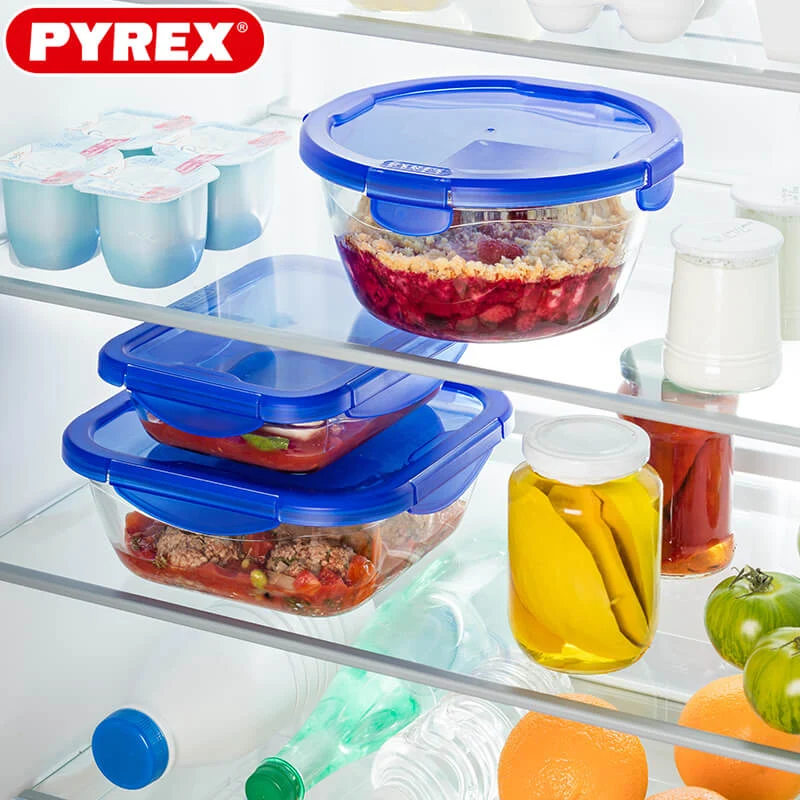 Cook & Go Contenitore Per Alimenti Ermetico Quadrato In Vetro Borosilicato