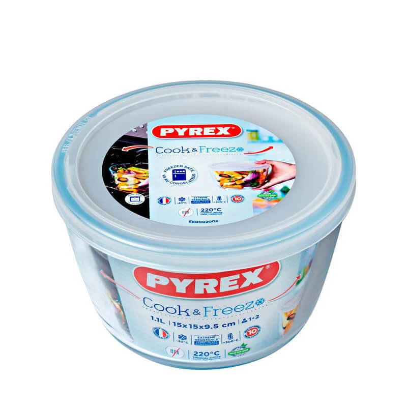Cook & Freeze Contenitore Per Alimenti Rotondo In Vetro Borosilicato