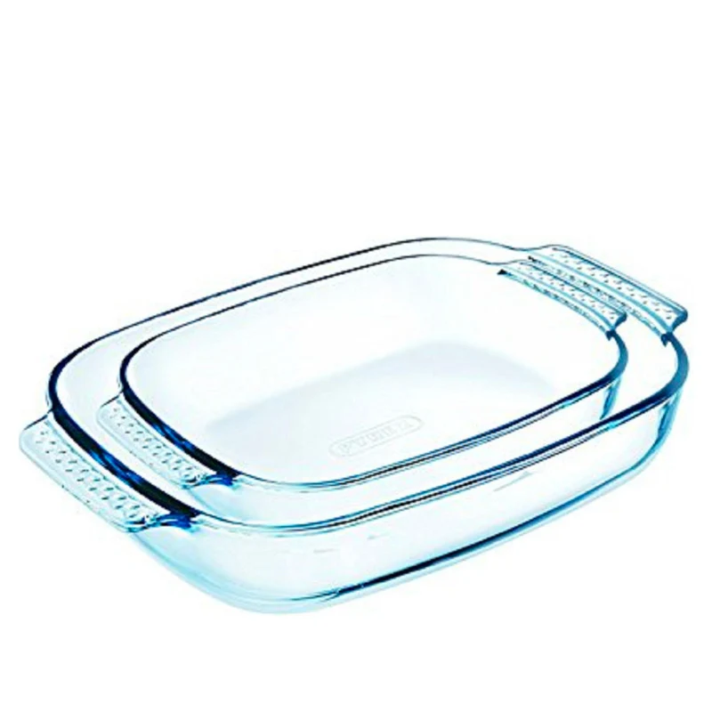 Classic Pirofila Rettangolare In Vetro Borosilicato - Set 2 Pz