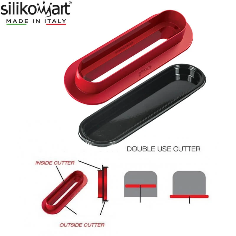 8 Forme Eclair Fashion Stampo Éclair In Silicone