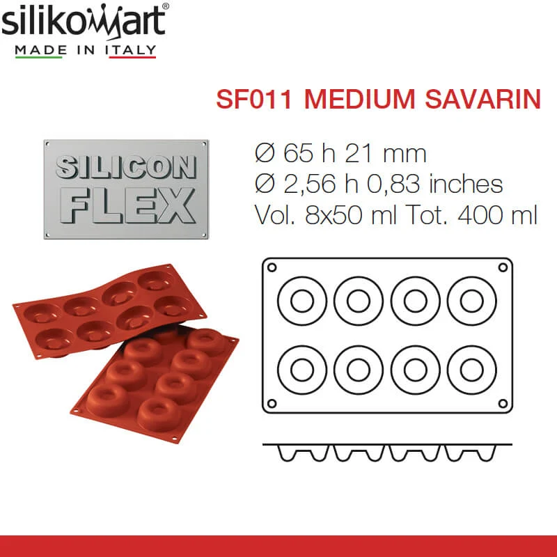 8 Forme Classic Stampo Savarin In Silicone