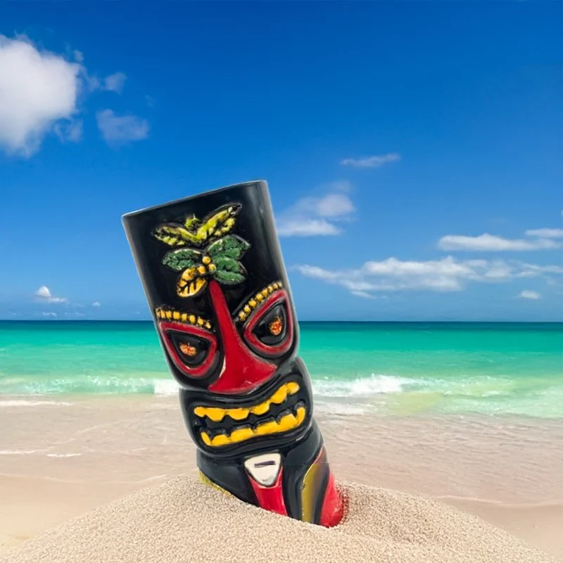60 cl - Tiki Mug Bicchiere Cocktail Maori In Ceramica