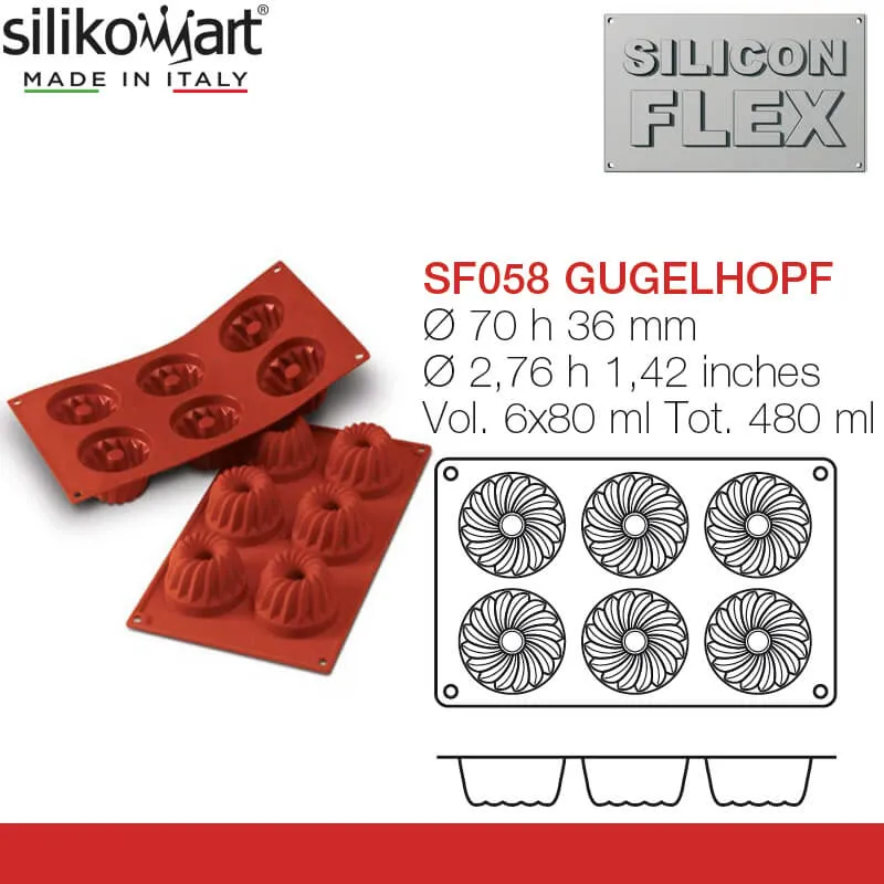 6 Forme Classic Stampo Gugelhopf In Silicone