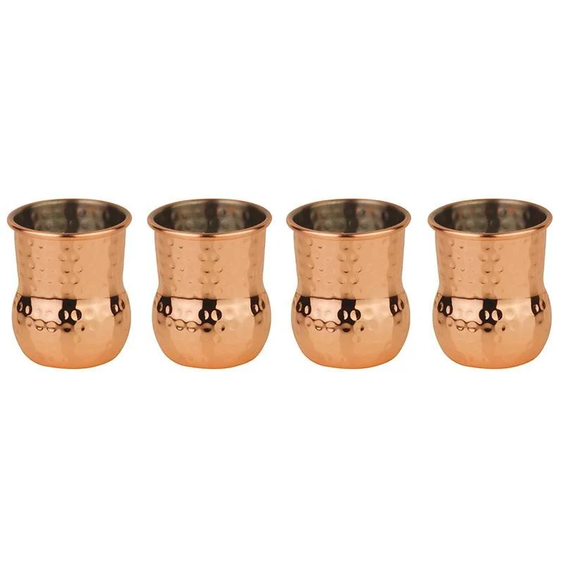 6 cl - Mug Julep Bicchiere Cocktail In Acciaio Inox Set 4 Pz