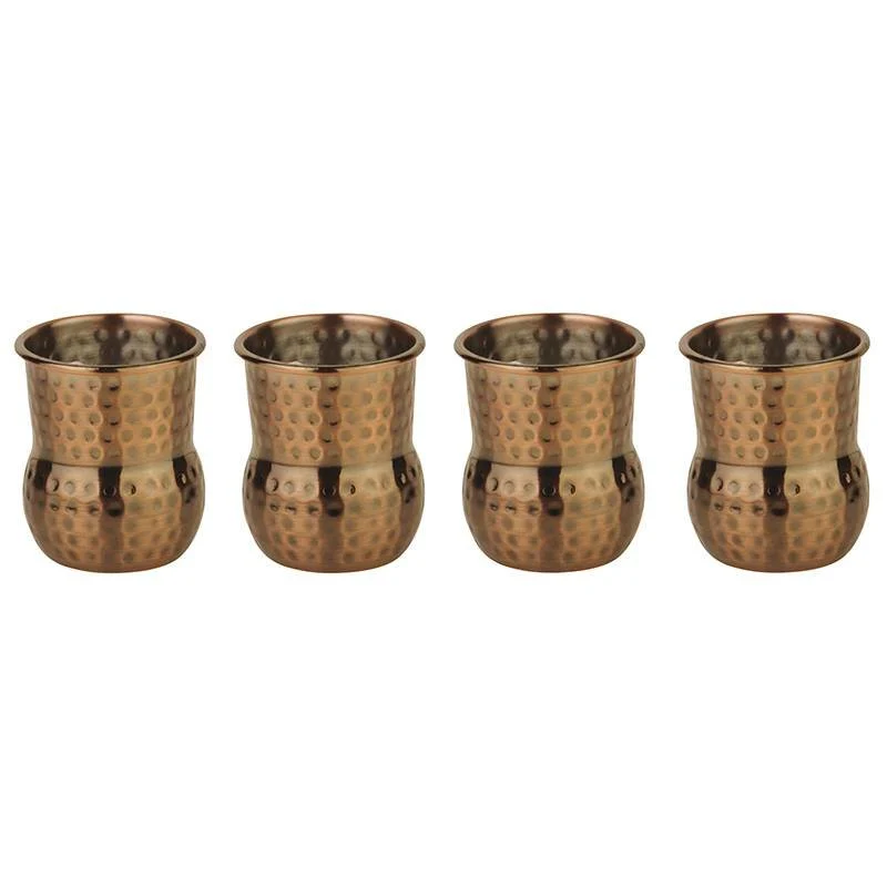 6 cl - Mug Julep Bicchiere Cocktail In Acciaio Inox Set 4 Pz