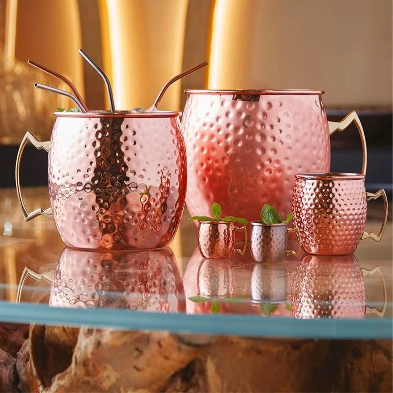 6 cl - Moscow Mule Mug In Acciaio Inox Set 4 Pz