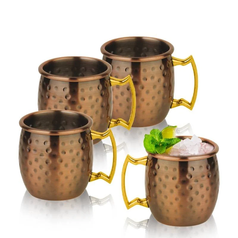 6 cl - Moscow Mule Mug In Acciaio Inox Set 4 Pz