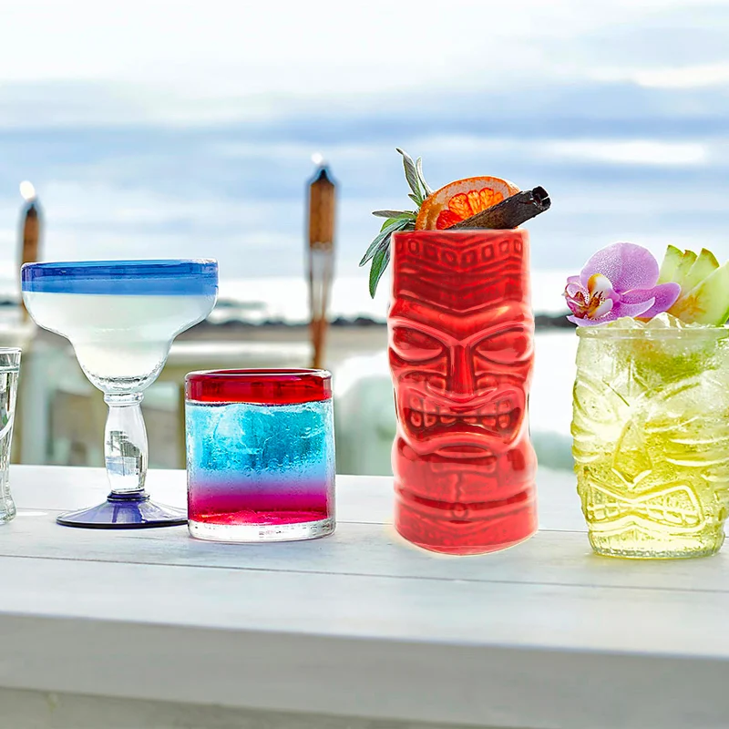 59.1 cl - Tiki Bicchiere Bibita In Ceramica