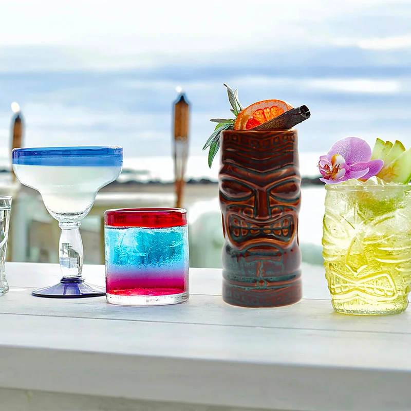 59.1 cl - Tiki Bicchiere Bibita In Ceramica