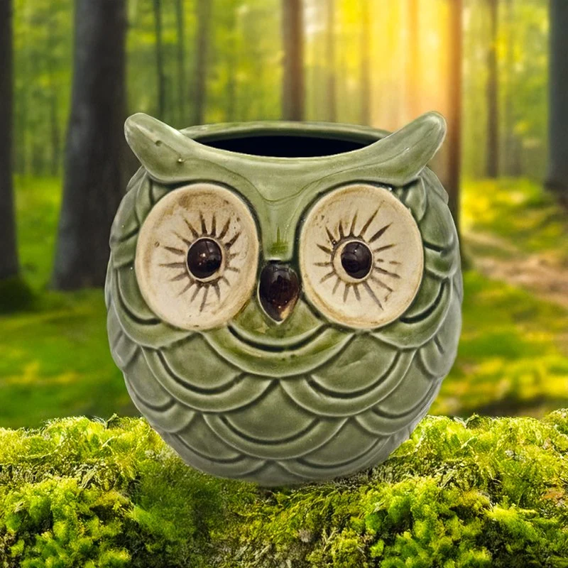 50 cl - Tiki Mug Bicchiere Cocktail Gufo In Ceramica