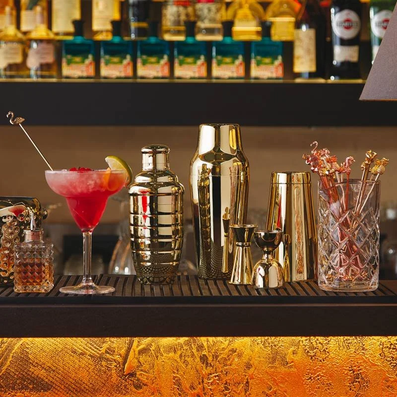 50 cl - Bar Happy Hour Shaker Long Drink In Acciaio Inox Striato