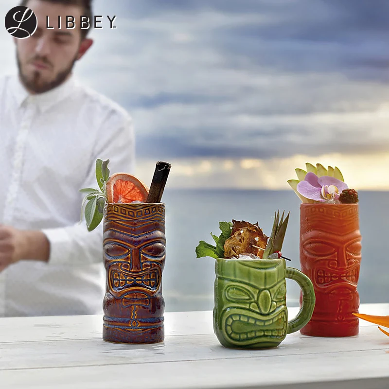 47 cl - Tiki Mug Bicchiere Cocktail In Ceramica