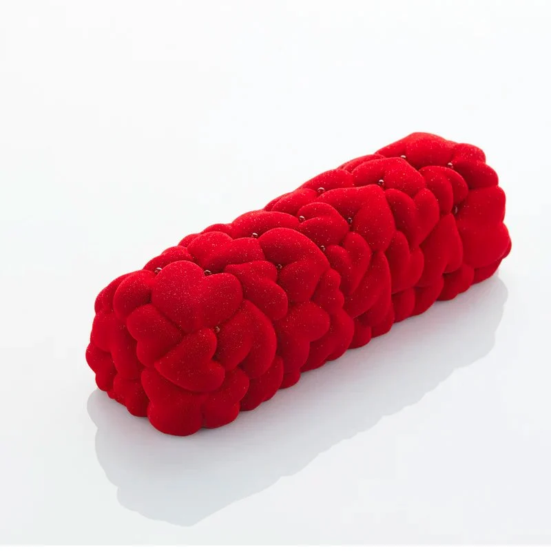 25x9.3 cm - Eros Stampo Torta Tronchetto A Cuori In Silicone