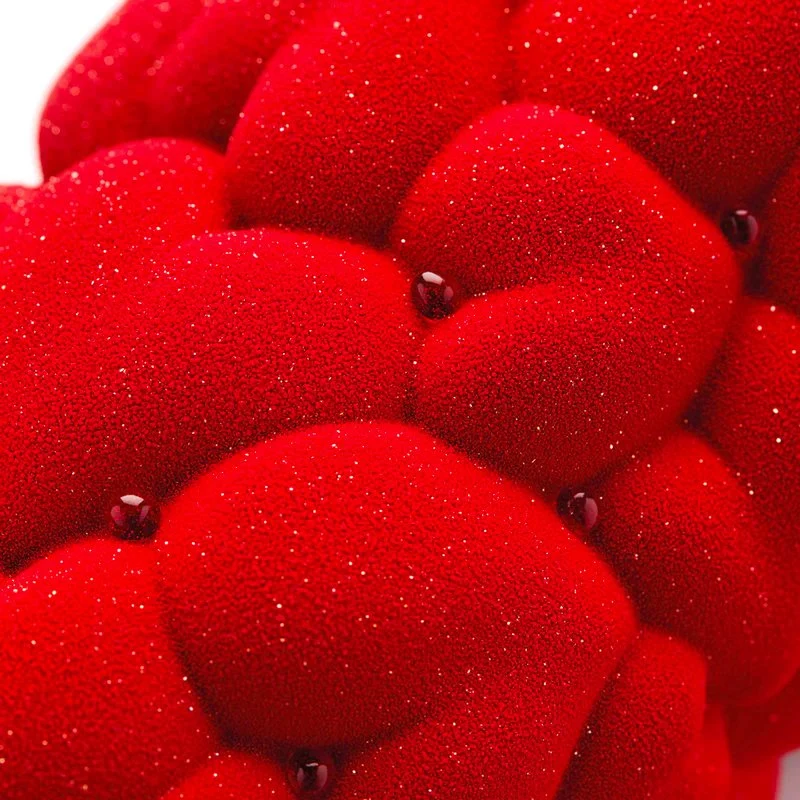 25x9.3 cm - Eros Stampo Torta Tronchetto A Cuori In Silicone