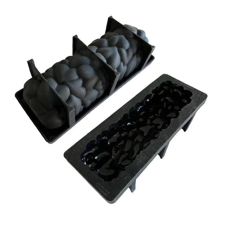 25x9.3 cm - Eros Stampo Torta Tronchetto A Cuori In Silicone