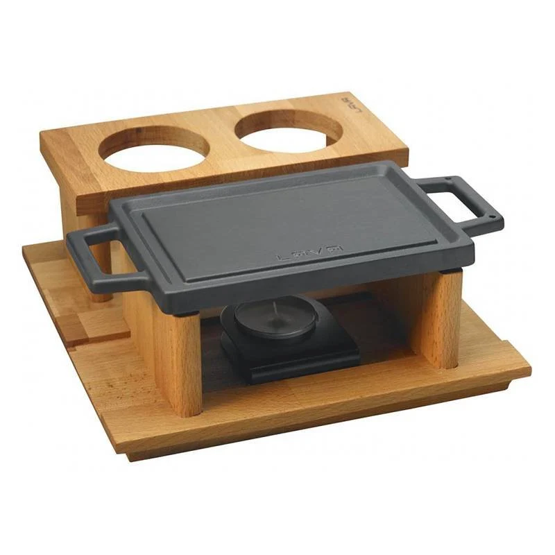 22x30 cm - Barbecue da Tavola Rettangolare In Ghisa Smaltata
