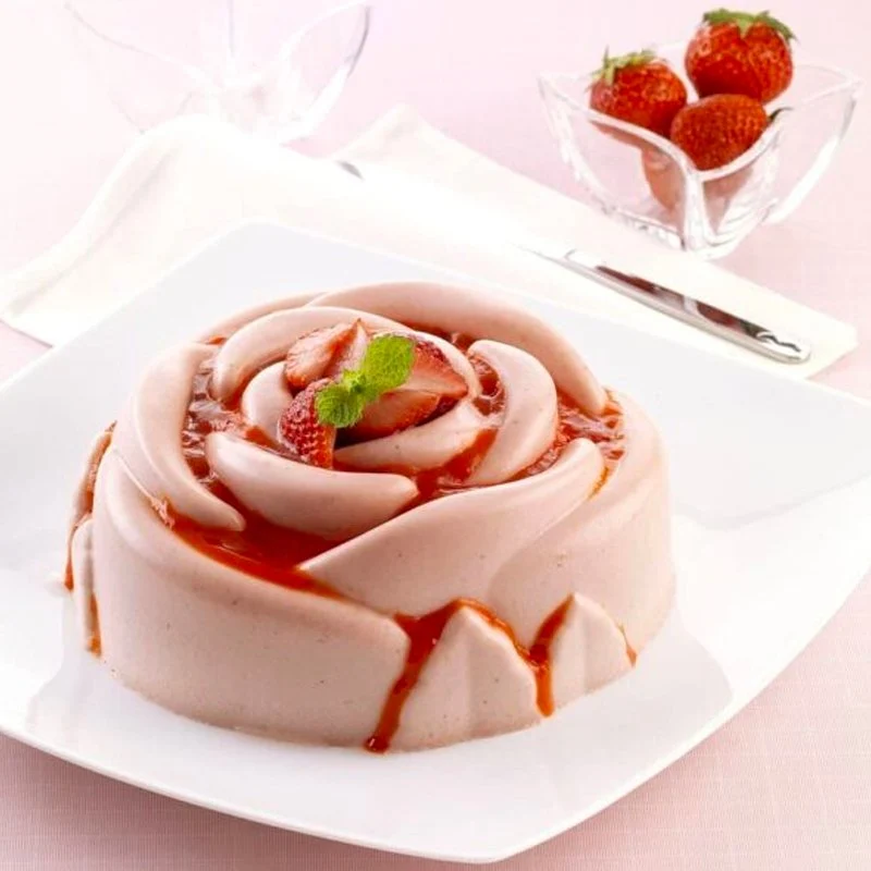 22 cm Rosa 145 Stampo Rosa Con Anello In Silicone