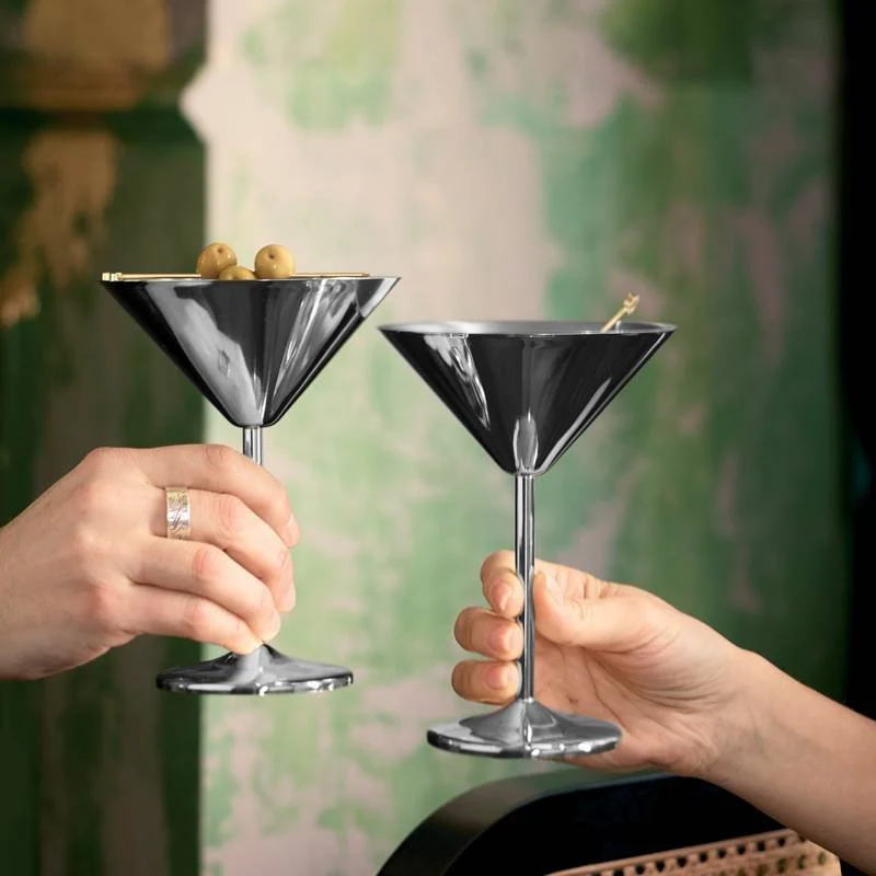 20 cl - Calice Martini In Acciaio Inox