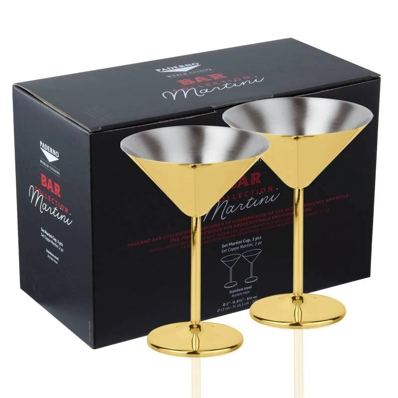 20.5 cl - Calici Margarita In Acciaio Inox Set 2 Pz