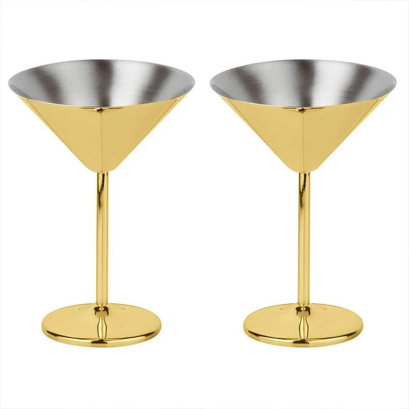 20.5 cl - Calici Margarita In Acciaio Inox Set 2 Pz