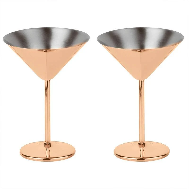 20.5 cl - Calici Margarita In Acciaio Inox Set 2 Pz