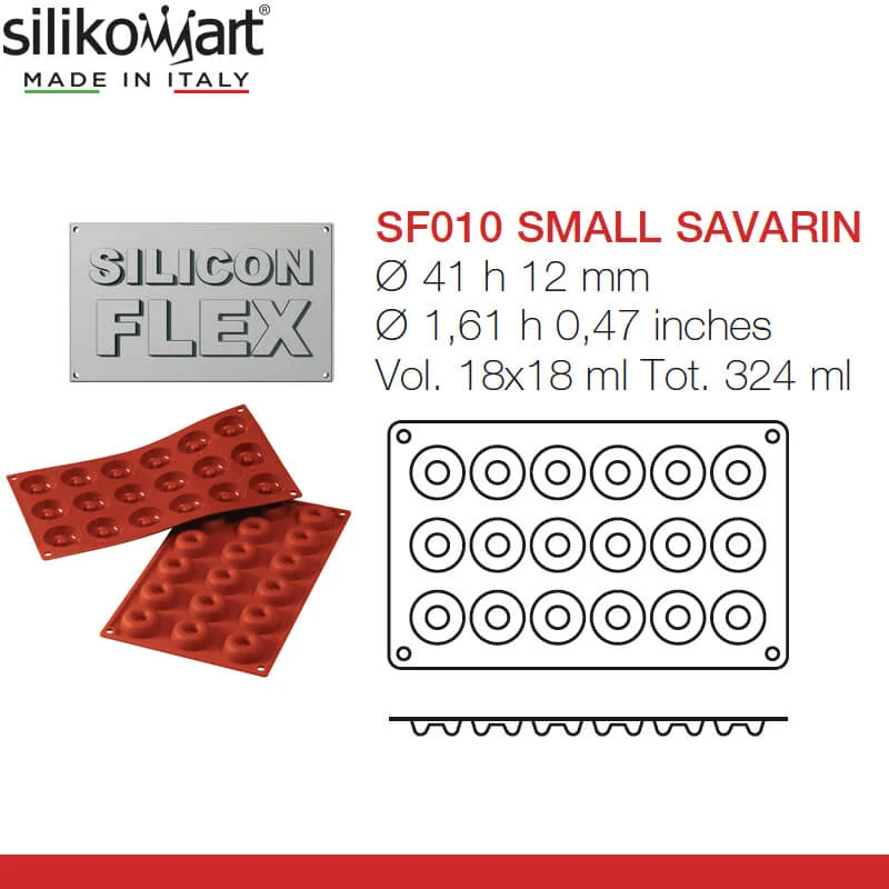 18 Forme Classic Stampo Savarin In Silicone