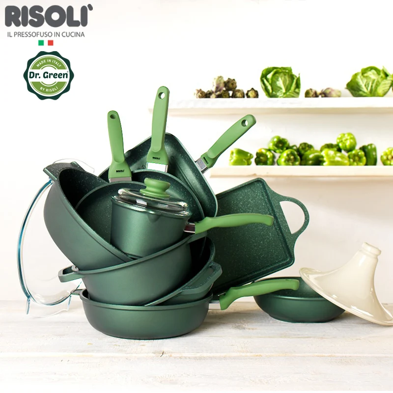 14 cm - Dr.Green Stone Casseruola Bassa Egg Sweet Antiaderente In Alluminio