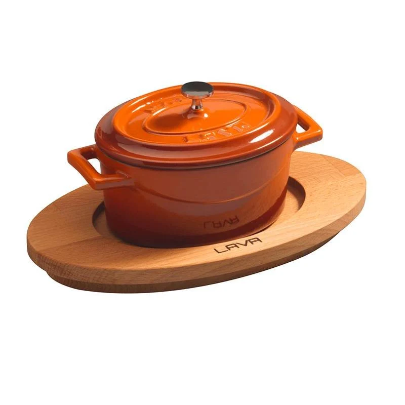12x9 cm - Sottopentola Per Casseruola Ovale In Legno