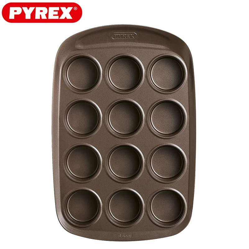 12 Forme Asimetria Stampo Muffin Antiaderente Con Presa Facile