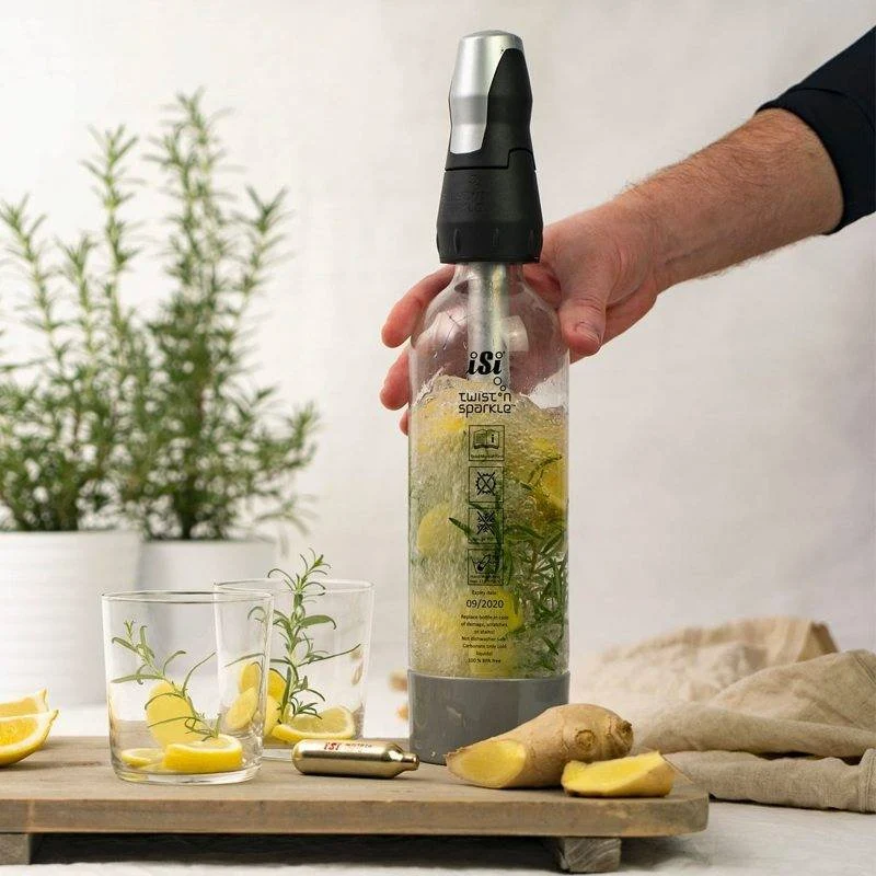 1 Litro - Twist'n Sparkle Sifone Soda In Acciaio Inox