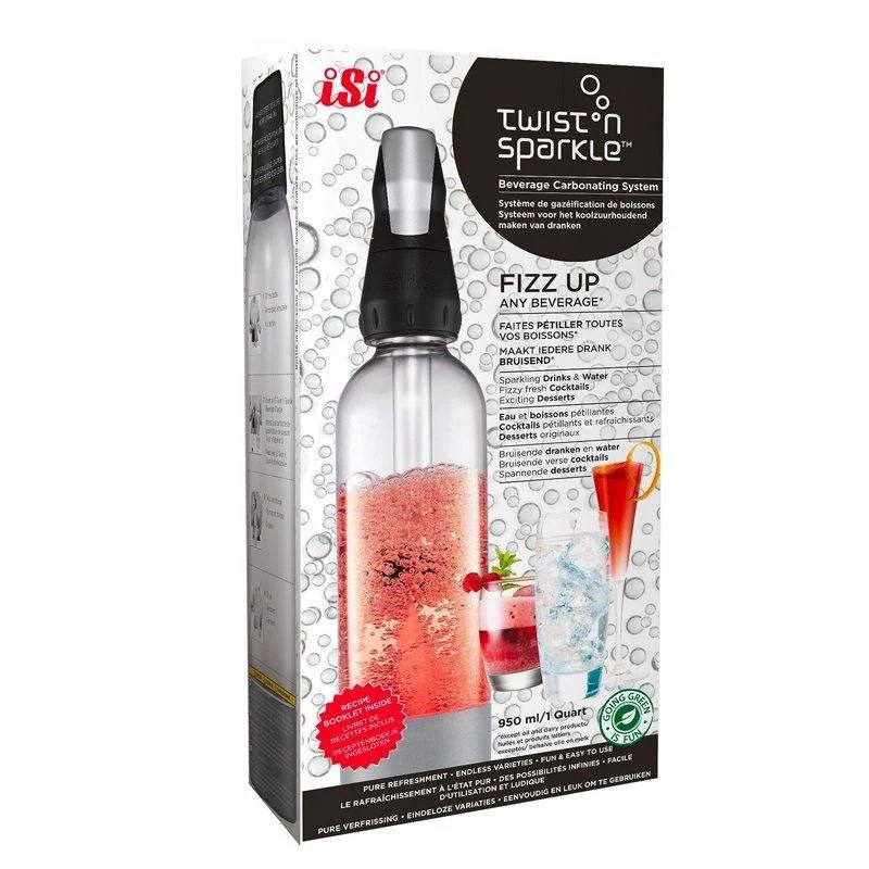 1 Litro - Twist'n Sparkle Sifone Soda In Acciaio Inox