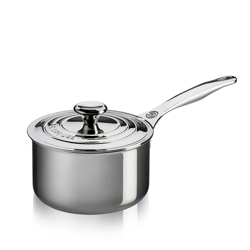 Casseruola Con Manico In Acciaio Inox Con Coperchio