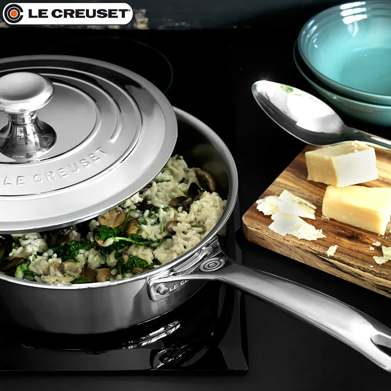 Casseruola Con Manico In Acciaio Inox Con Coperchio