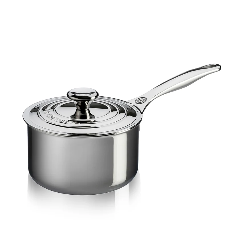 Casseruola Con Manico In Acciaio Inox Con Coperchio