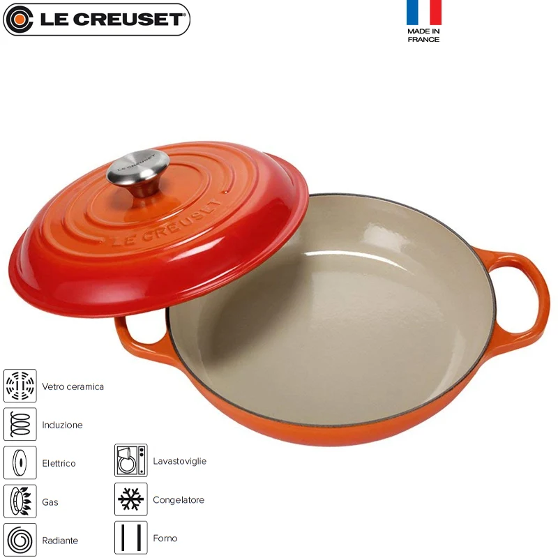 30 cm - Cocotte Evolution Tegame Basso Rotondo In Ghisa