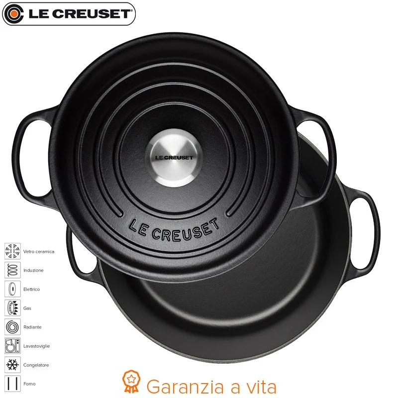22 cm - Cocotte Evolution Casseruola Rotonda In Ghisa
