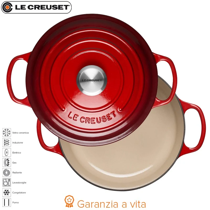 22 cm - Cocotte Evolution Casseruola Rotonda In Ghisa