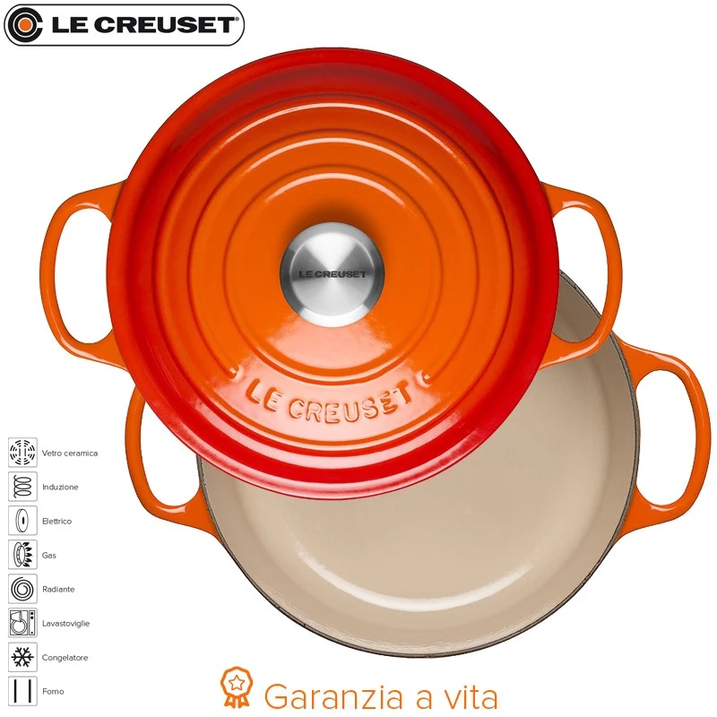 22 cm - Cocotte Evolution Casseruola Rotonda In Ghisa