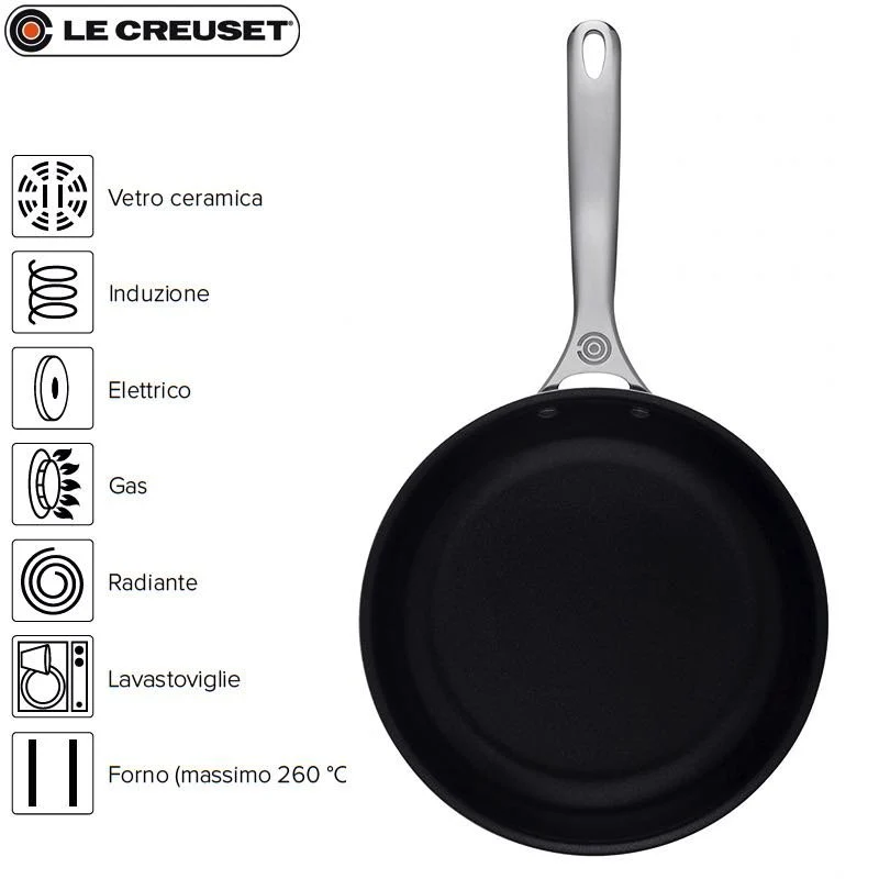 Padella Bassa Antiaderente In Acciaio Inox