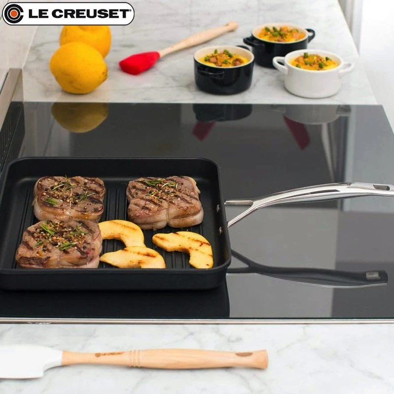 Les Forgées Bistecchiera Quadrata In Alluminio Antiaderente