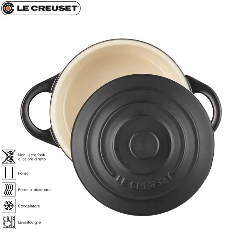 10 cm - Mini Cocotte Casseruola Rotonda In Gres Vetrificato