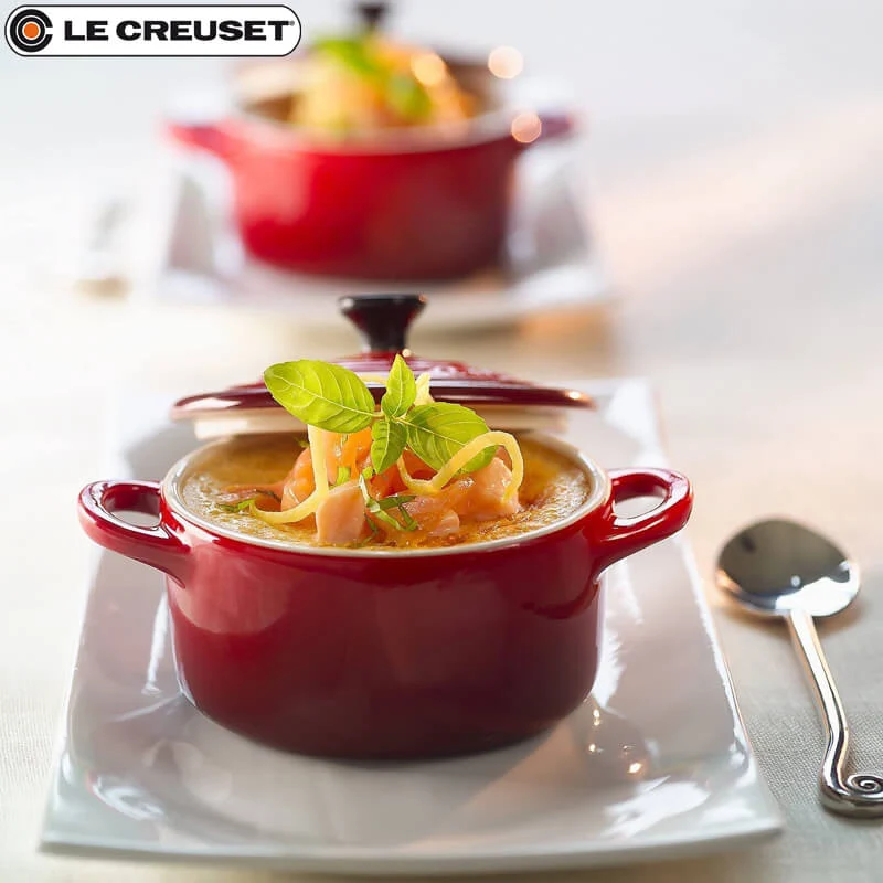 10 cm - Mini Cocotte Casseruola Rotonda In Gres Vetrificato
