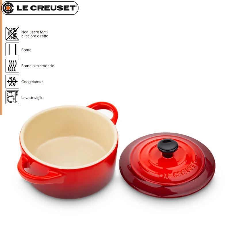 10 cm - Mini Cocotte Casseruola Rotonda In Gres Vetrificato