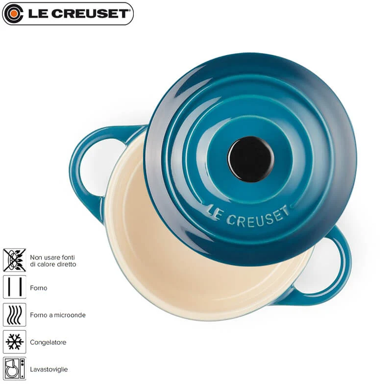 10 cm - Mini Cocotte Casseruola Rotonda In Gres Vetrificato