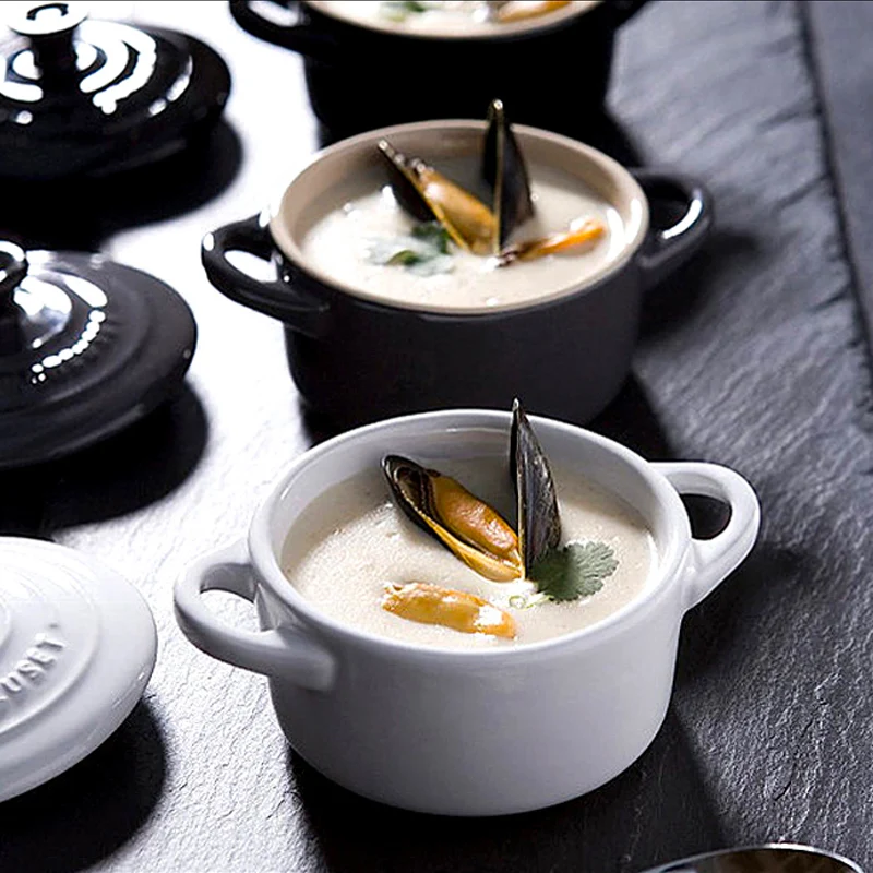 10 cm - Mini Cocotte Casseruola Rotonda In Gres Vetrificato